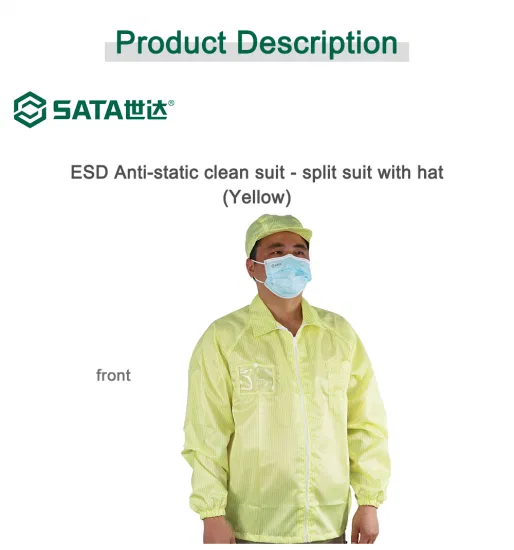 SATA PPE (Apex Tool Group) ESD 防塵および静電気防止用清掃服