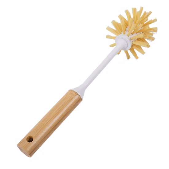 木製竹ハンドルキッチンクリーニングブラシポットパンロングボトル洗浄ブラシ用